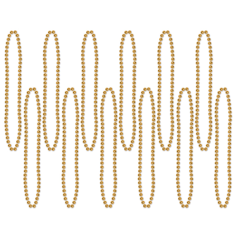 Bulk Party Beads - Small Round – 7mm x 33" by Beistle for General Occasion Round Party Beads
