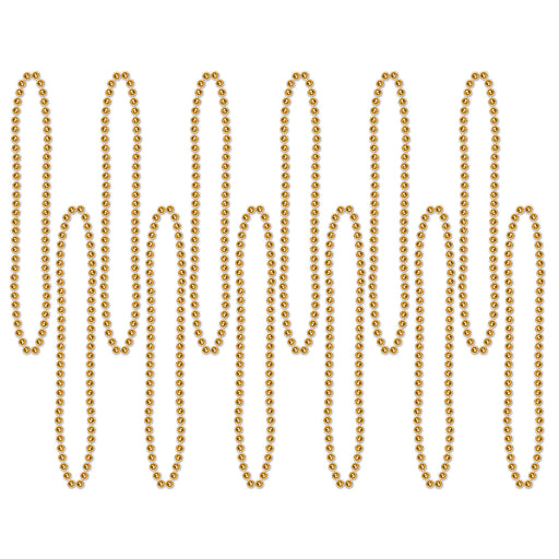 Bulk Party Beads - Small Round – 7mm x 33" by Beistle for General Occasion Round Party Beads
