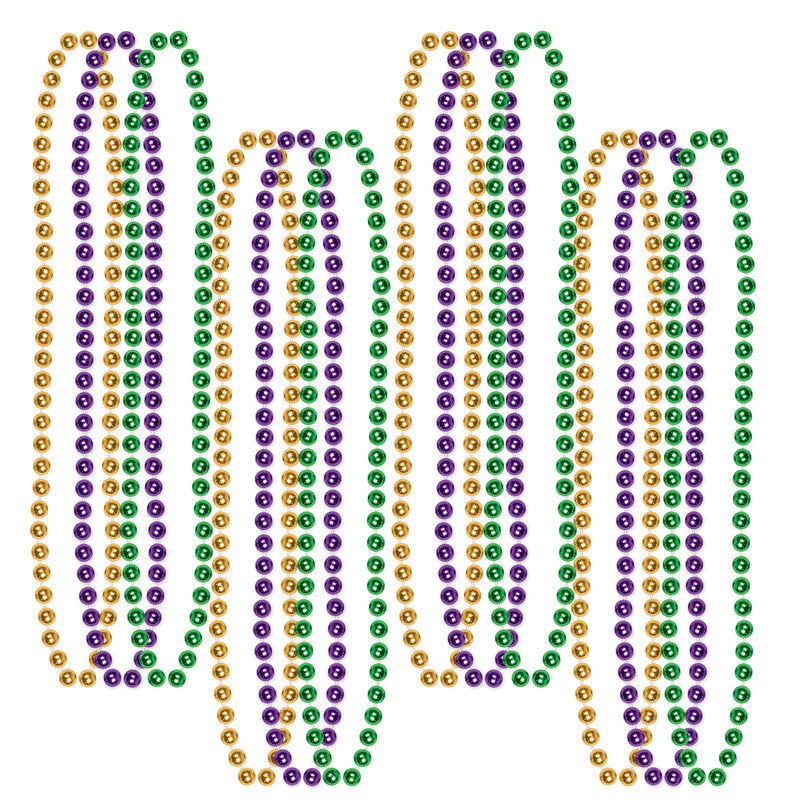 Bulk Party Beads - Small Round – 7mm x 33" by Beistle for General Occasion Round Party Beads