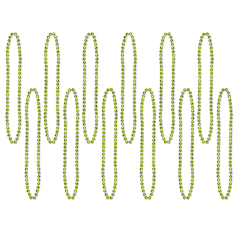 Bulk Party Beads - Small Round – 7mm x 33" by Beistle for General Occasion Round Party Beads