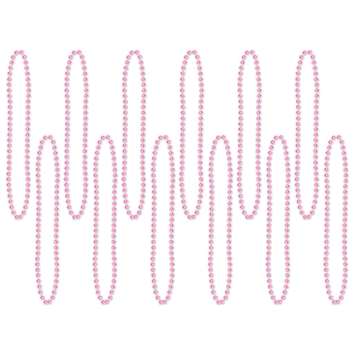 Bulk Party Beads - Small Round – 7mm x 33" by Beistle for General Occasion Round Party Beads