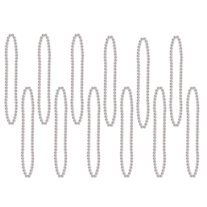 Bulk Party Beads - Small Round – 7mm x 33" by Beistle for General Occasion Round Party Beads