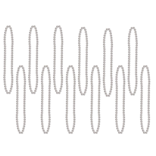 Bulk Party Beads - Small Round – 7mm x 33" by Beistle for General Occasion Round Party Beads