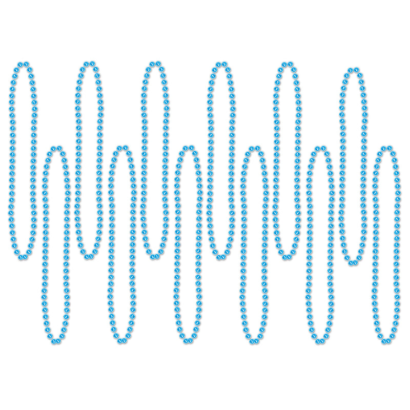 Bulk Party Beads - Small Round – 7mm x 33" by Beistle for General Occasion Round Party Beads
