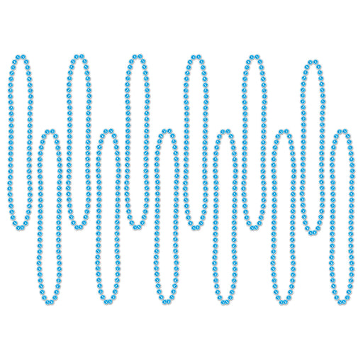 Bulk Party Beads - Small Round – 7mm x 33" by Beistle for General Occasion Round Party Beads
