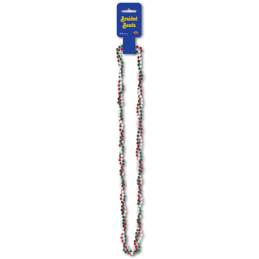 Braided Beads – 33" – (1/Card) by Beistle for Fiesta/Cinco de Mayo Round Party Beads