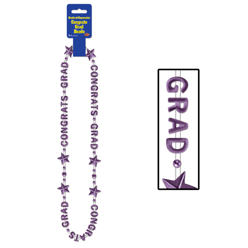 Congrats Grad Beads-Of-Expression – 36" – (1/Card)