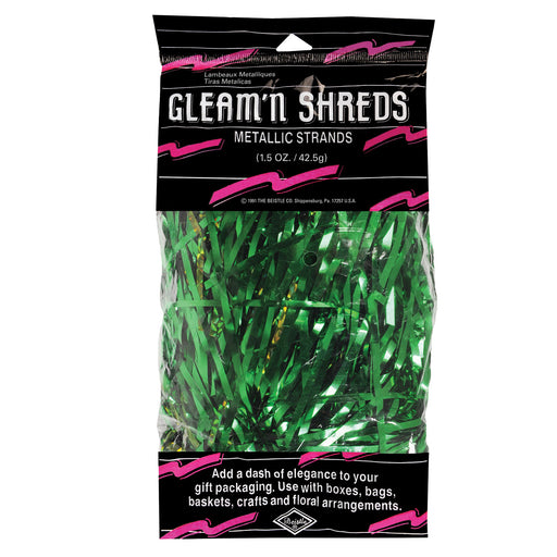 Gleam 'N Shreds Metallic Strands – (1½ Oz/Pkg) by Beistle for General Occasion Shreds and Grass
