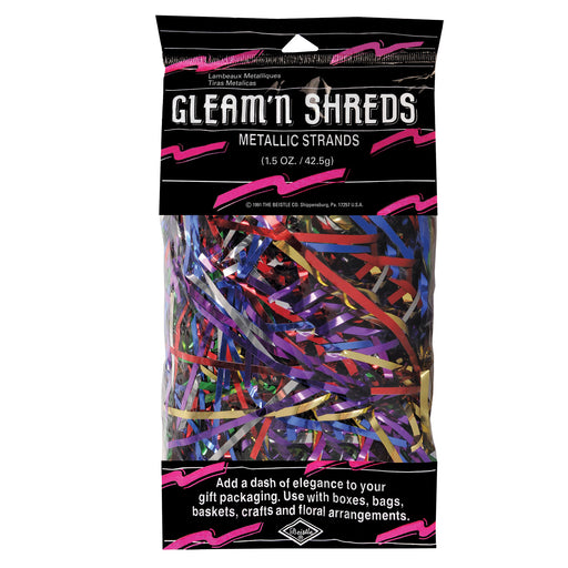 Gleam 'N Shreds Metallic Strands – (1½ Oz/Pkg) by Beistle for General Occasion Shreds and Grass