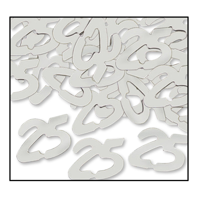 Fanci-Fetti "25" Silhouettes – (½ Oz/Pkg) by Beistle for Anniversary Fanci-Fetti
