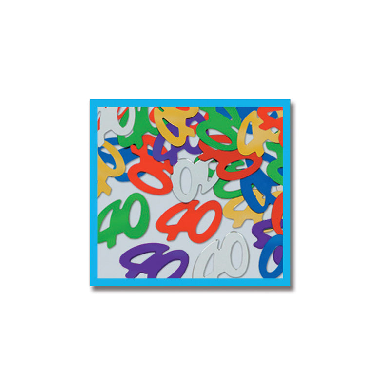 Fanci-Fetti "40" Silhouettes – (½ Oz/Pkg) by Beistle for Birthday-Age Specific Fanci-Fetti