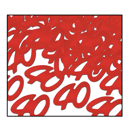 Fanci-Fetti "40" Silhouettes – (½ Oz/Pkg) by Beistle for Anniversary Fanci-Fetti