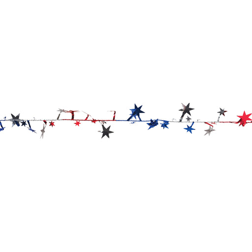 Gleam 'N Flex Star Garland – 25' – (1/Card) by Beistle for Patriotic Wire Garland