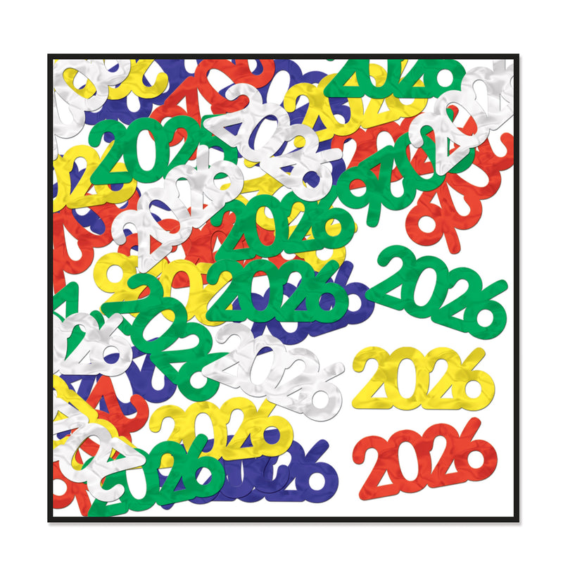 Fanci-Fetti "2026" Silhouettes – (½ Oz/Pkg) by Beistle for New Years Fanci-Fetti