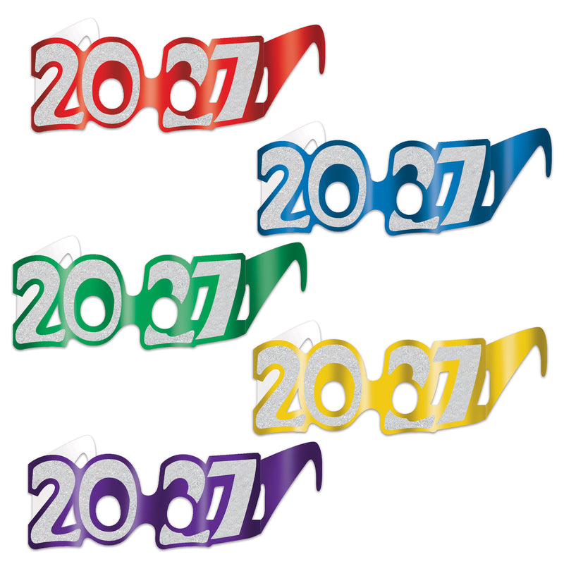 "2027" Glittered Foil Eyeglasses