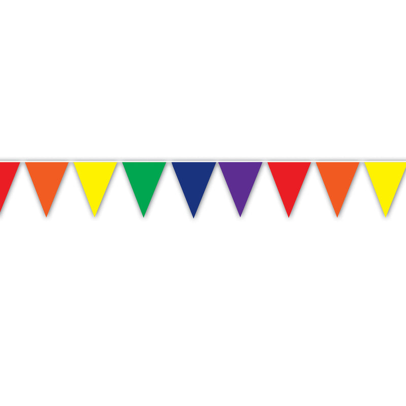 Rainbow Pennant Banner – 11" x 12' – (1/Pkg) by Beistle for Rainbow Pennant Banners