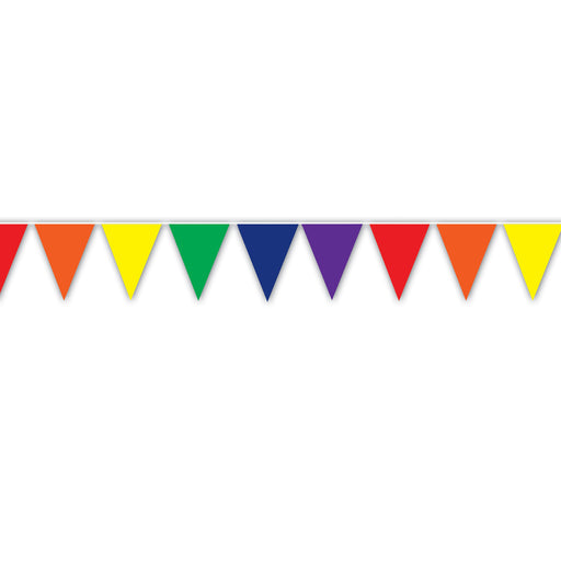 Rainbow Pennant Banner – 11" x 12' – (1/Pkg) by Beistle for Rainbow Pennant Banners