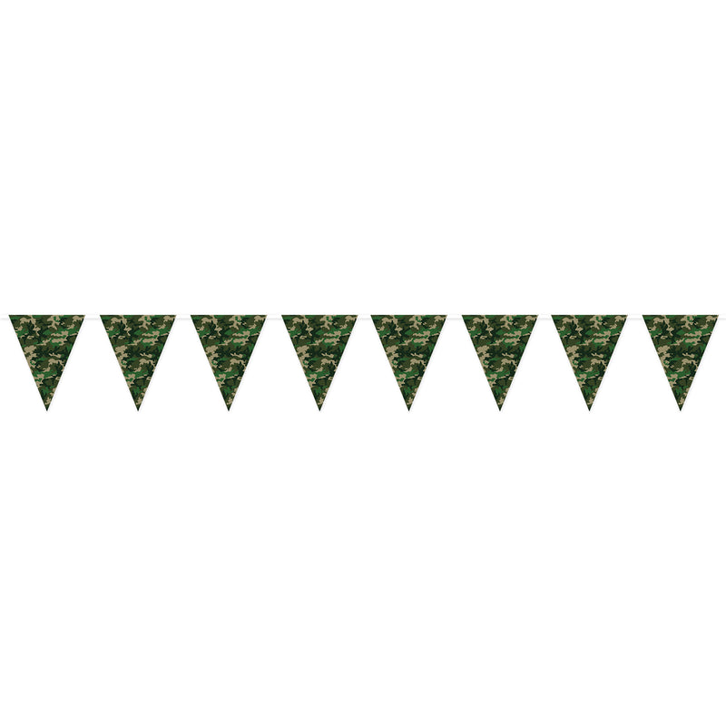 Camo Pennant Banner – 11" x 12' – (1/Pkg) by Beistle for Camo Pennant Banners