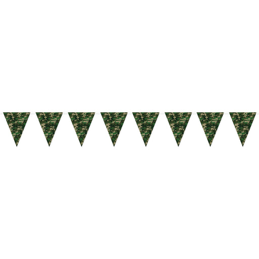 Camo Pennant Banner – 11" x 12' – (1/Pkg) by Beistle for Camo Pennant Banners