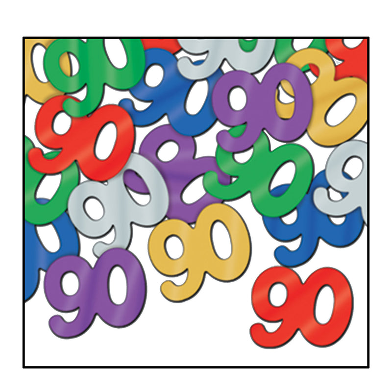 Fanci-Fetti "90" Silhouettes – (½ Oz/Pkg) by Beistle for Birthday-Age Specific Fanci-Fetti