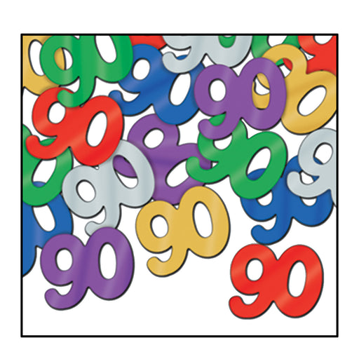 Fanci-Fetti "90" Silhouettes – (½ Oz/Pkg) by Beistle for Birthday-Age Specific Fanci-Fetti