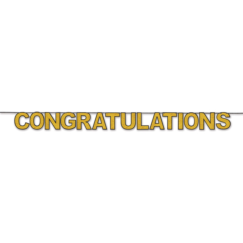 Congratulations Streamer – 8½" x 11' – (1/Pkg)