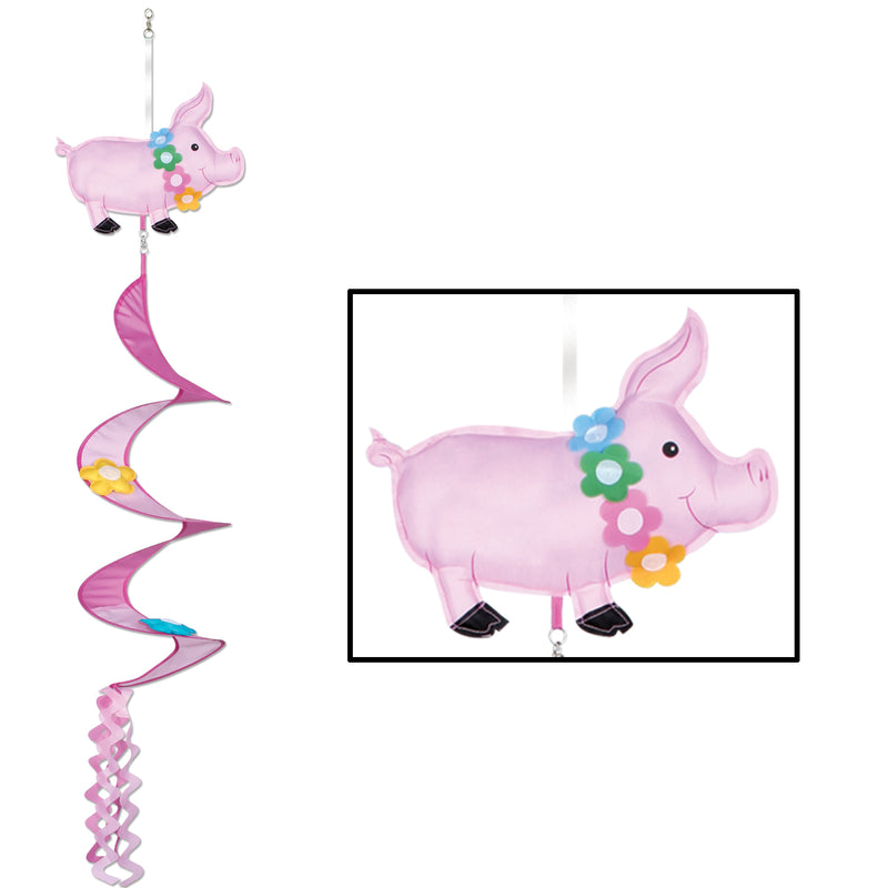 Luau Pig Wind-Spinner – 3' 6" – (1/Pkg) by Beistle for Luau Spinners