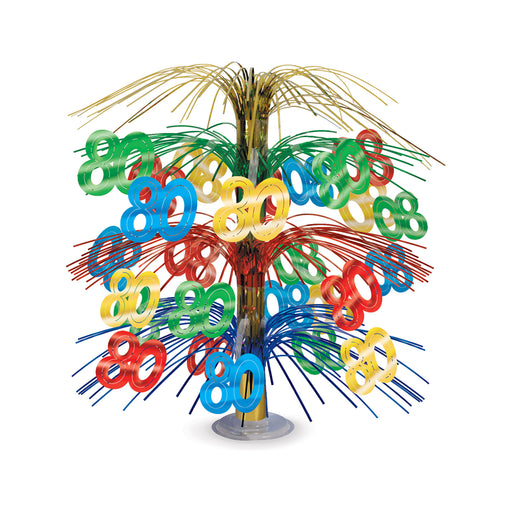 "80" Cascade Centerpiece – 18" – (1/Pkg) by Beistle for Birthday-Age Specific Icon Cascades