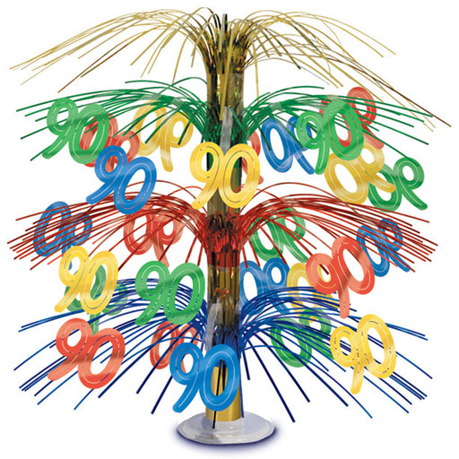 "90" Cascade Centerpiece – 18" – (1/Pkg) by Beistle for Birthday-Age Specific Icon Cascades