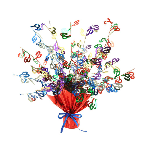 "60" Gleam 'N Burst Centerpiece – 15" – (1/Pkg) by Beistle for Birthday-Age Specific Gleam 'N Burst