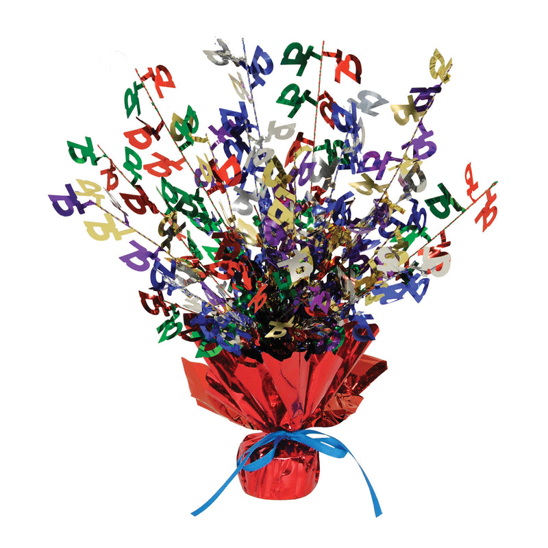 "75" Gleam 'N Burst Centerpiece – 15" – (1/Pkg) by Beistle for Birthday-Age Specific Gleam 'N Burst