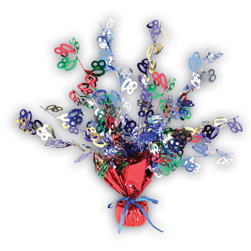 "80" Gleam 'N Burst Centerpiece – 15" – (1/Pkg) by Beistle for Birthday-Age Specific Gleam 'N Burst