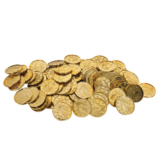 Plastic Coins – 1½" – (100/Pkg) by Beistle for Pirate Plastic Coins/Favors