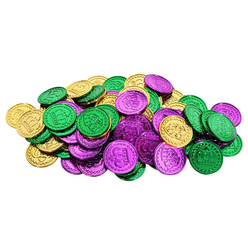 Mardi Gras Plastic Coins – 1½" – (100/Pkg) by Beistle for Mardi Gras Plastic Coins/Favors