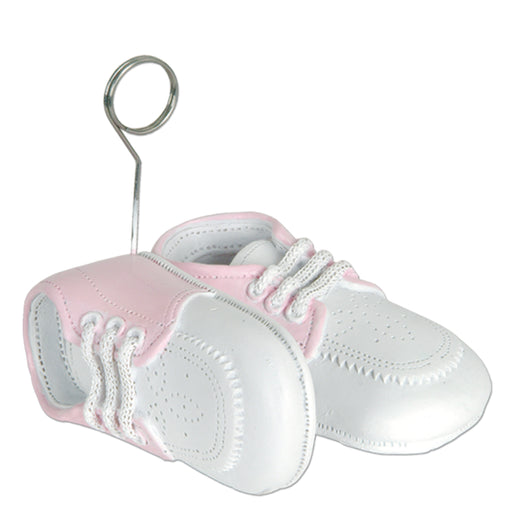 Baby Shoes Photo/Balloon Holder – 6 Oz by Beistle for Baby Shower Balloon/Photo Holders