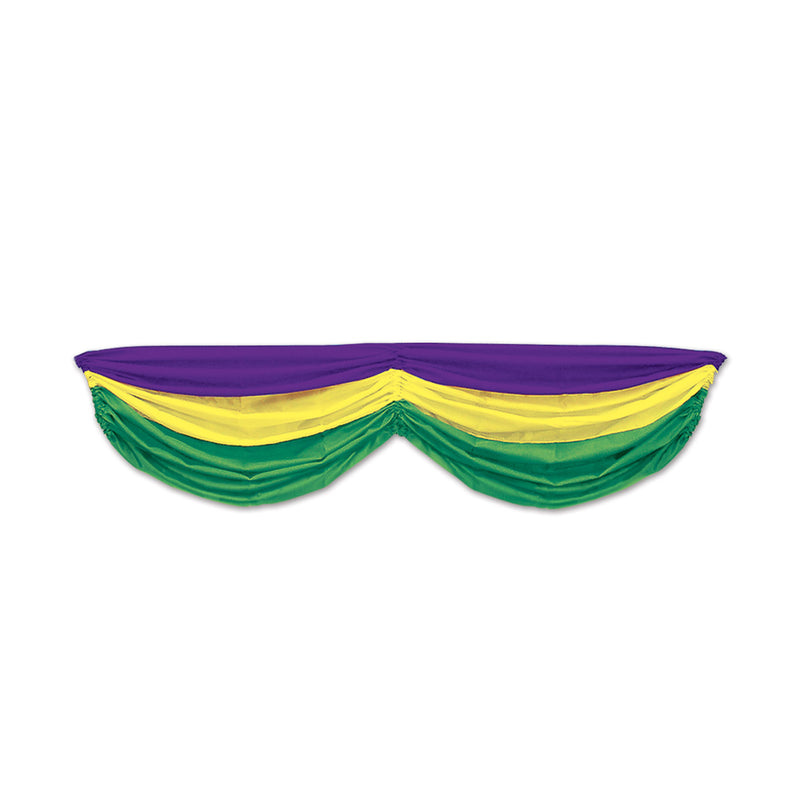 Mardi Gras Fabric Bunting – 5' 10" – (1/Pkg) by Beistle for Mardi Gras Bunting