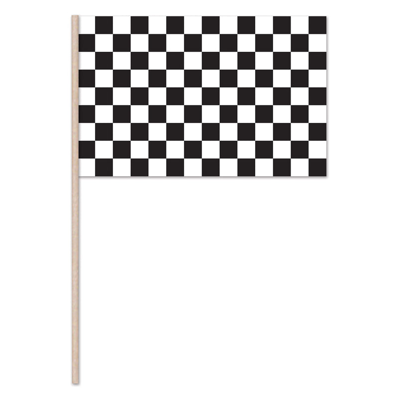 Checkered Flag - Plastic – 11" x 17" by Beistle for Racing Flags