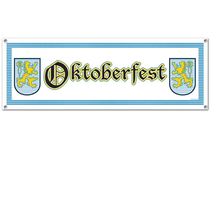 Oktoberfest Sign Banner – 5' x 21" – (1/Pkg) by Beistle for Oktoberfest All-Weather