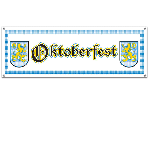 Oktoberfest Sign Banner – 5' x 21" – (1/Pkg) by Beistle for Oktoberfest All-Weather