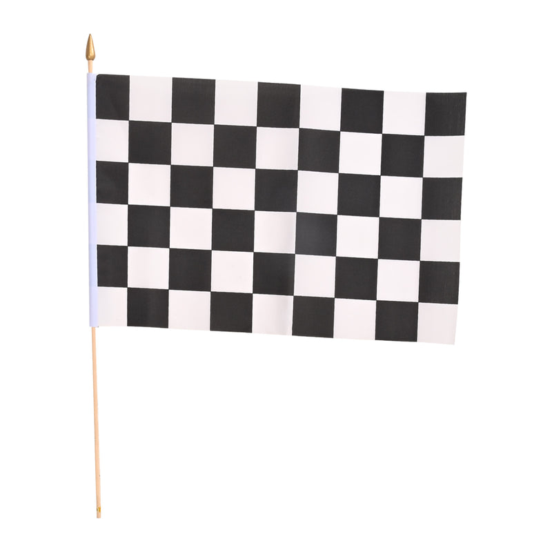 Checkered Flag - Fabric – 11" x 18" by Beistle for Racing Flags
