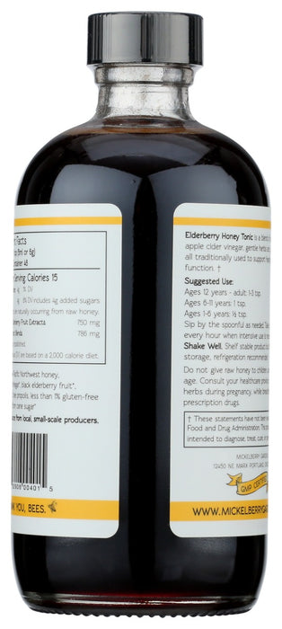 MICKELBERRY  GARDENS: Tonic Elderberry Honey, 8 fo
