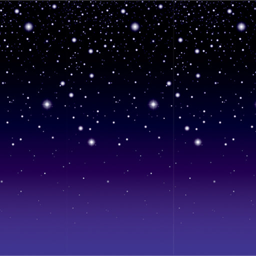 Starry Night Backdrop – 4' x 30' – (1/Pkg) by Beistle for Awards Night Backdrops