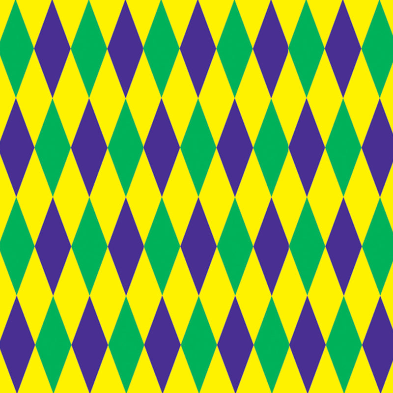 Mardi Gras Harlequin Backdrop – 4' x 30' – (1/Pkg) by Beistle for Mardi Gras Backdrops