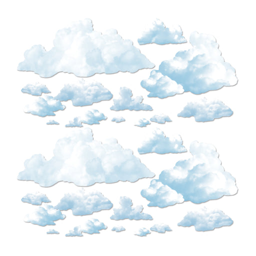 Fluffy Cloud Props – 3¾"-3' 3¾" – (24/Pkg) by Beistle for Princess Props