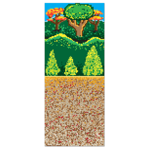 Forest 8-Bit Backdrop – 4' x 30' – (1/Pkg) by Beistle for 8-Bit Backdrops