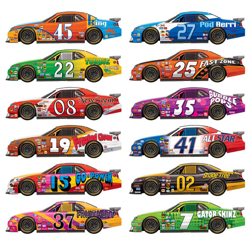 Race Car Props – 32½" – (12/Pkg) by Beistle for Racing Props