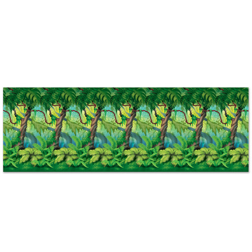 Jungle Trees Backdrop – 4' x 30' – (1/Pkg) by Beistle for Jungle Backdrops
