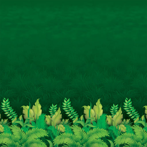 Jungle Foliage Backdrop – 4' x 30' – (1/Pkg) by Beistle for Jungle Backdrops