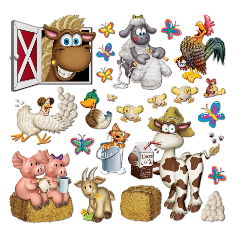 Farm Animal Props – 2¼"-35" – (23/Pkg) by Beistle for Farm Props