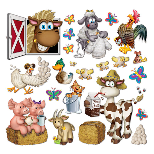 Farm Animal Props – 2¼"-35" – (23/Pkg) by Beistle for Farm Props